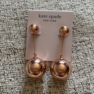 Kate Spade Have a Ball Linear Earrings in Rose Gold